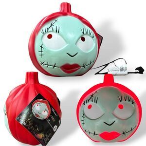 Disney Nightmare Before Christmas Sally Red Light-Up Pumpkin Decor